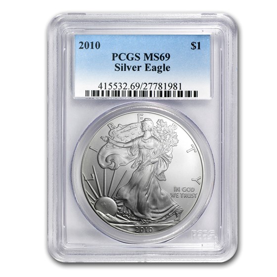 2010 Silver American Eagle MS-69 PCGS 2010 Silver American Eagle MS-69 PCGS
